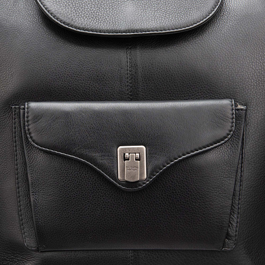 Рюкзак Dr.Koffer из натуральной кожи черный