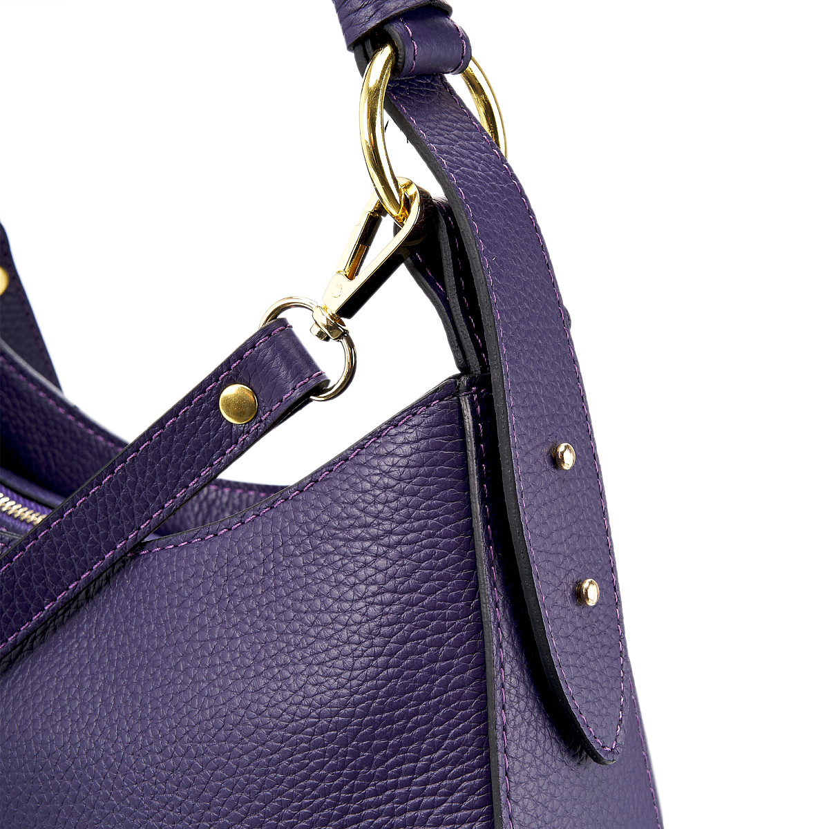 Женская сумка Dr. Koffer из натуральной кожи фиолетовая