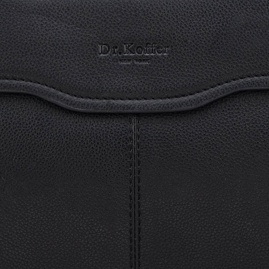 Деловая сумка Dr.Koffer из натуральной кожи черная