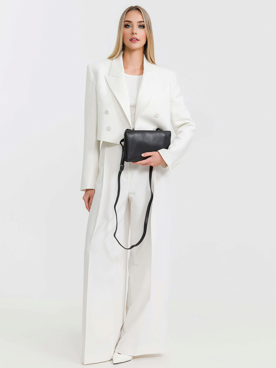 Сумка через плечо Dr.Koffer из натуральной кожи черная