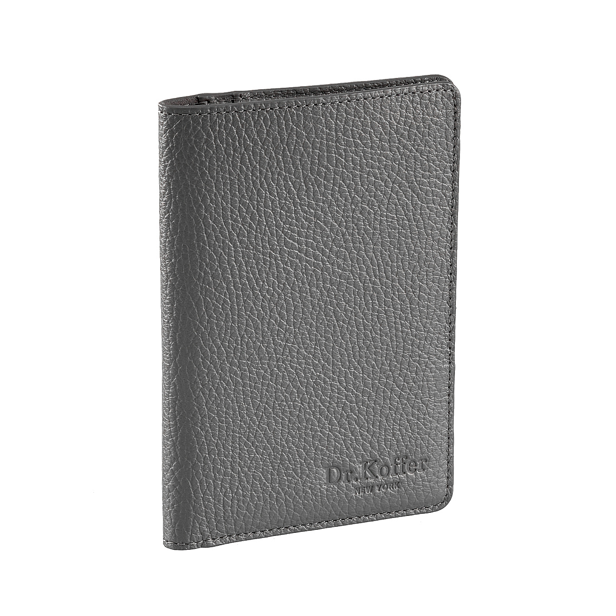 Обложка для паспорта Dr.Koffer из натуральной кожи серая