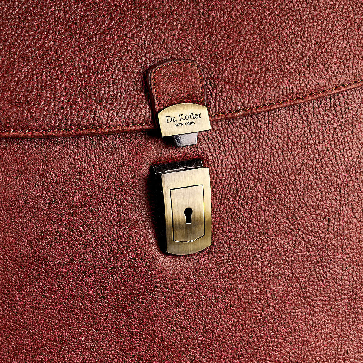 Портфель Dr.Koffer из натуральной кожи светло-коричневый