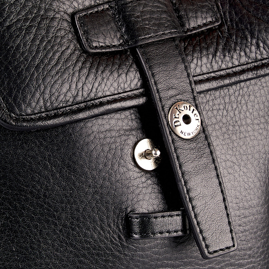 Сумка через плечо Dr.Koffer из натуральной кожи черная