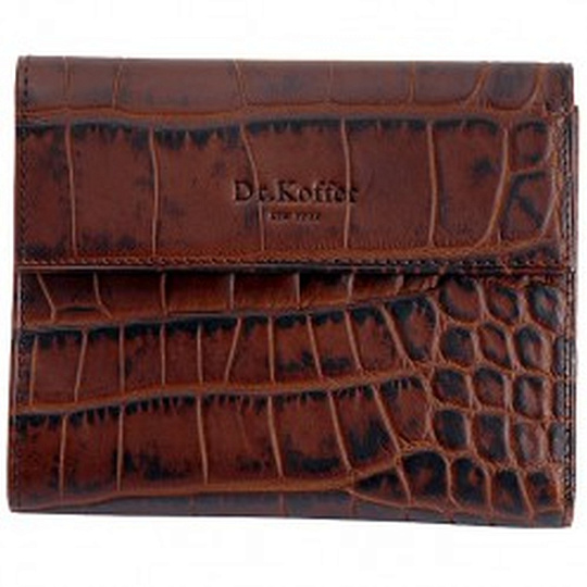 Портмоне Dr.Koffer из натуральной кожи коричневое