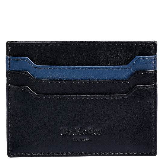 Кредитница Dr.Koffer из натуральной кожи черная