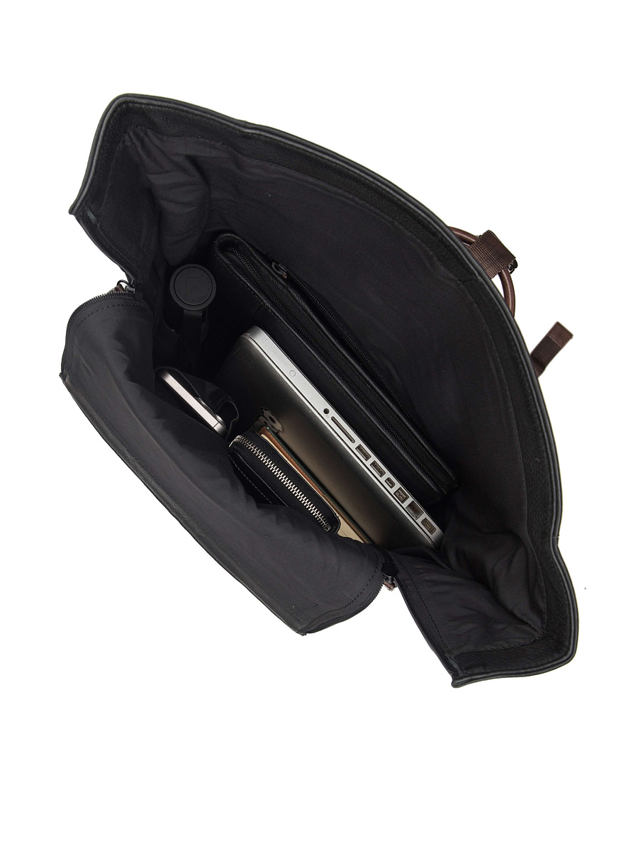 Рюкзак Dr. Koffer из натуральной кожи черный