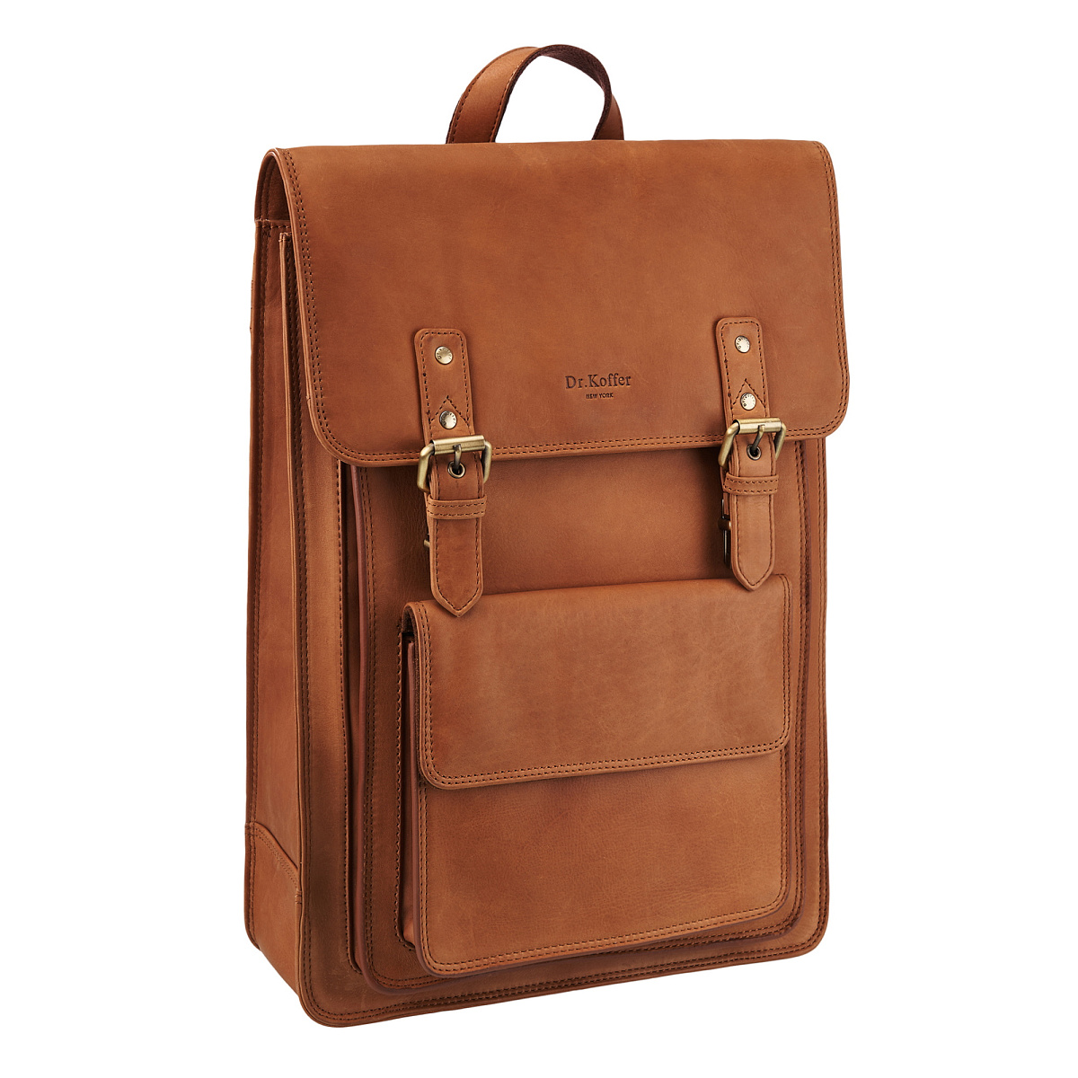 Рюкзак Dr.Koffer из натуральной кожи светло-коричневый