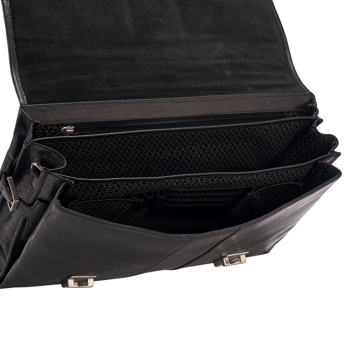 Портфель Dr.Koffer из натуральной кожи черный