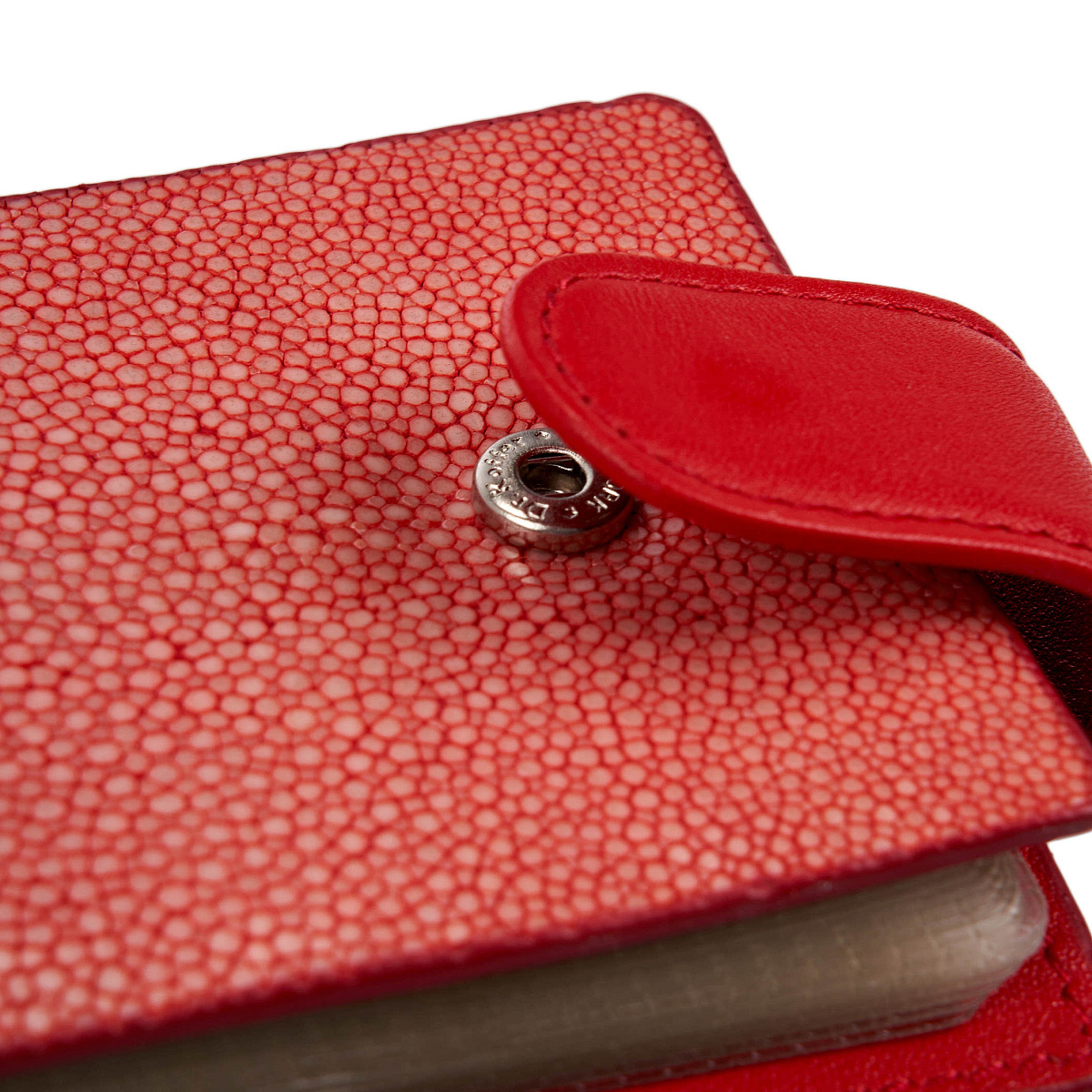 Визитница Dr.Koffer из натуральной кожи красная