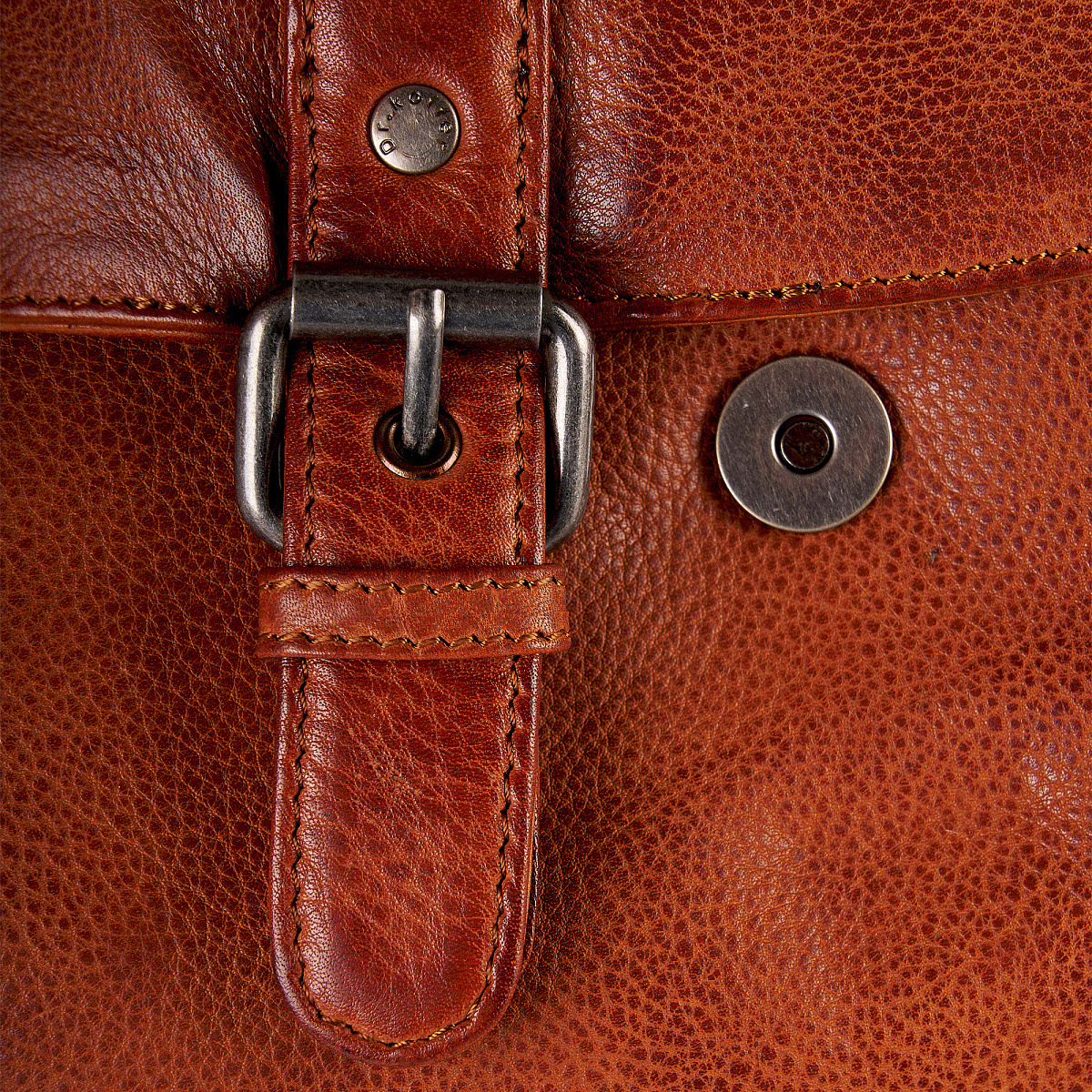 Сумка через плечо Dr.Koffer из натуральной кожи коричневая