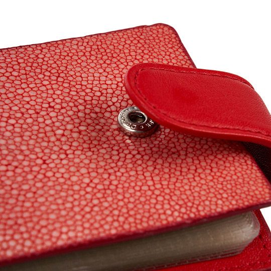 Визитница Dr.Koffer из натуральной кожи красная