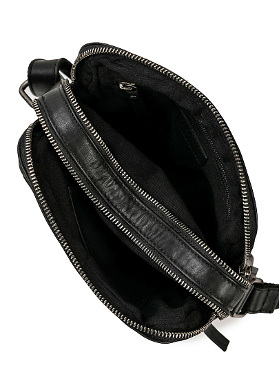 Сумка через плечо Dr.Koffer из натуральной кожи черная