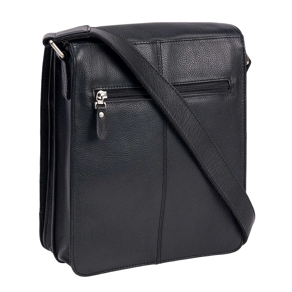 Сумка через плечо Dr.Koffer из натуральной кожи черная