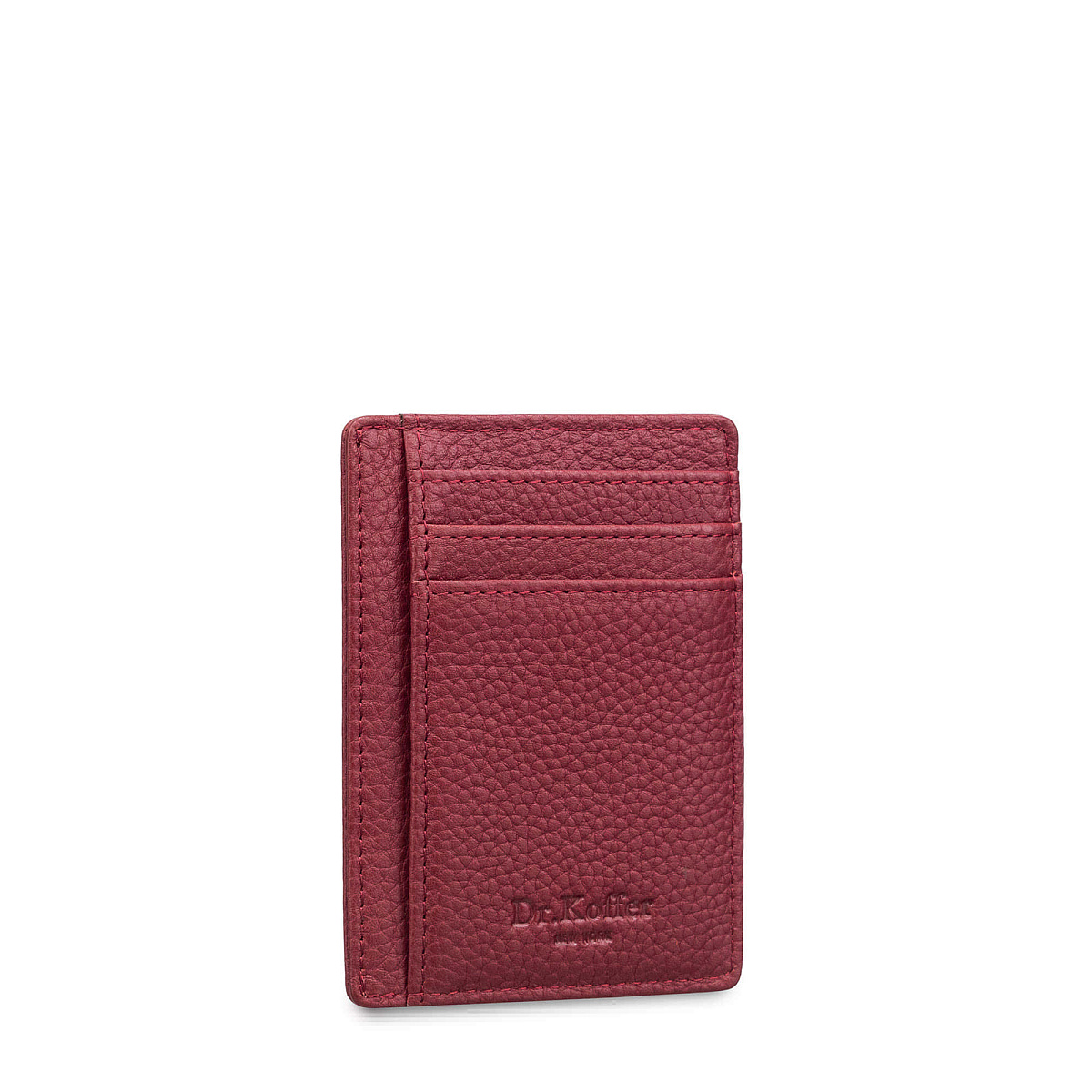 Кредитница Dr.Koffer из натуральной кожи бордовая
