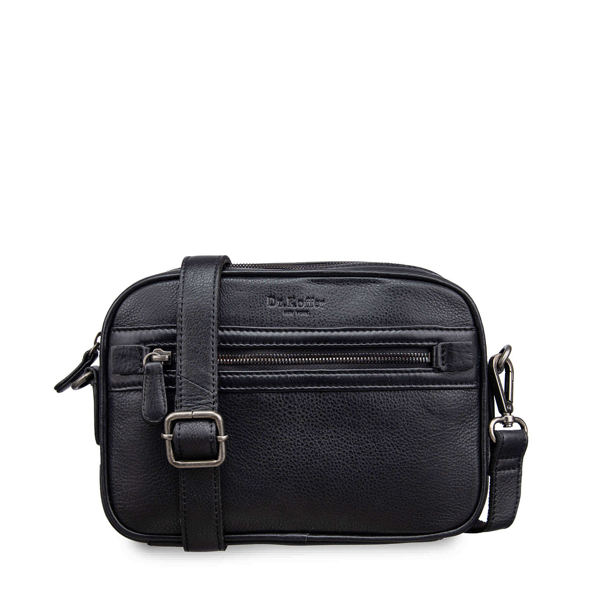 Сумка через плечо Dr.Koffer из натуральной кожи черная