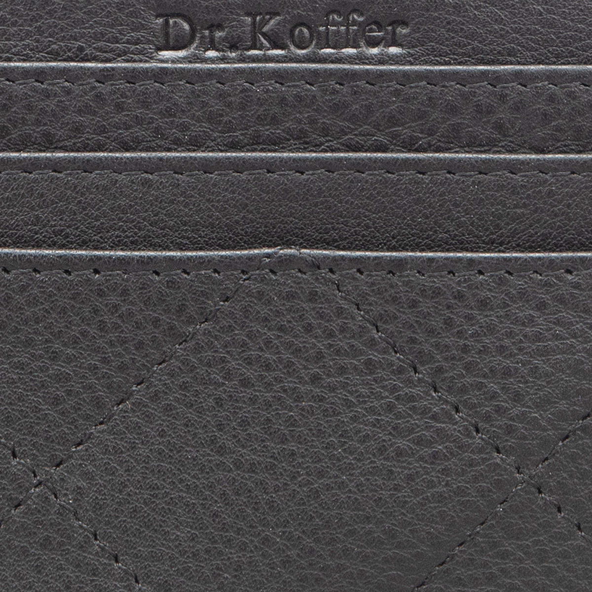 Кредитница Dr.Koffer из натуральной кожи черная