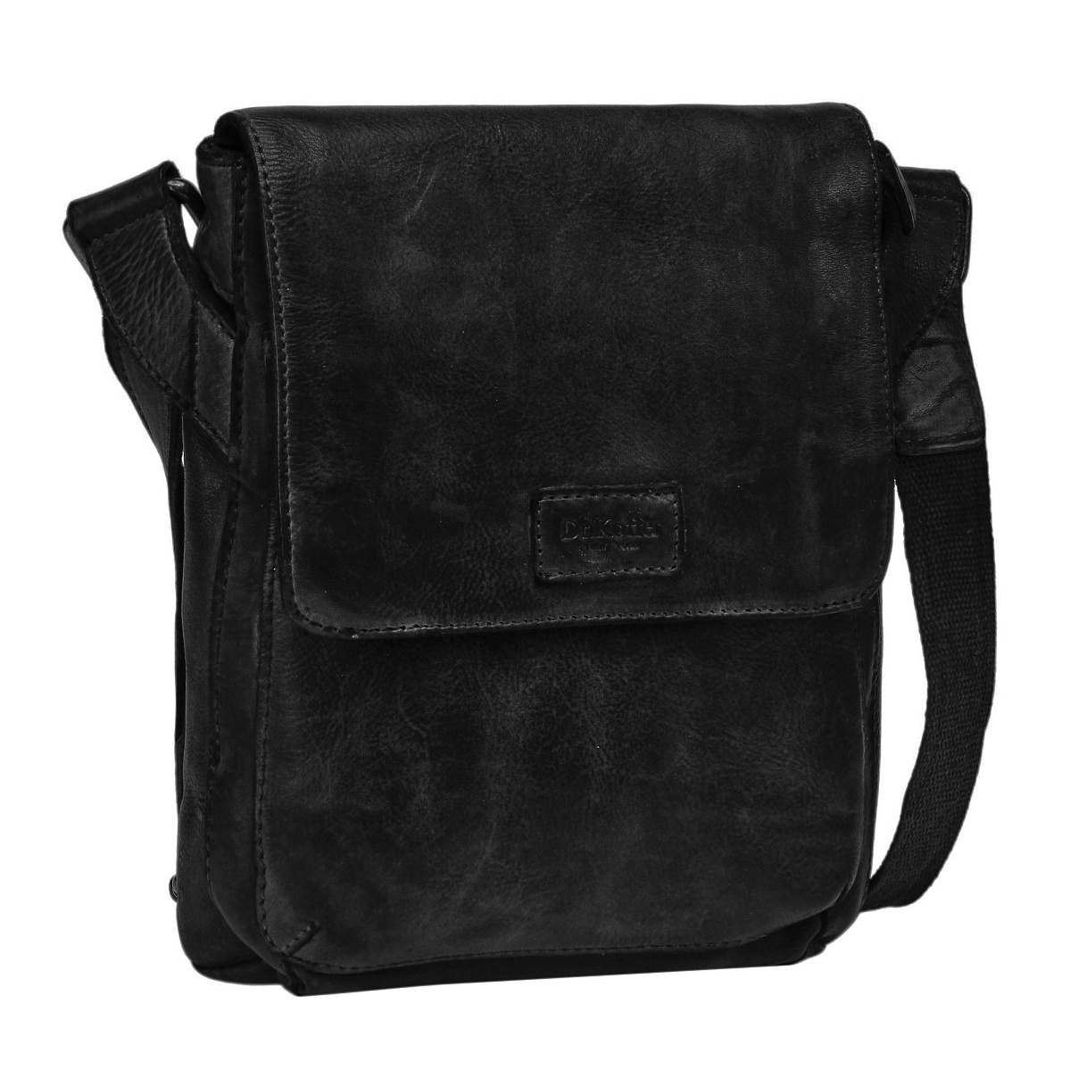 Сумка через плечо Dr.Koffer из натуральной кожи черная