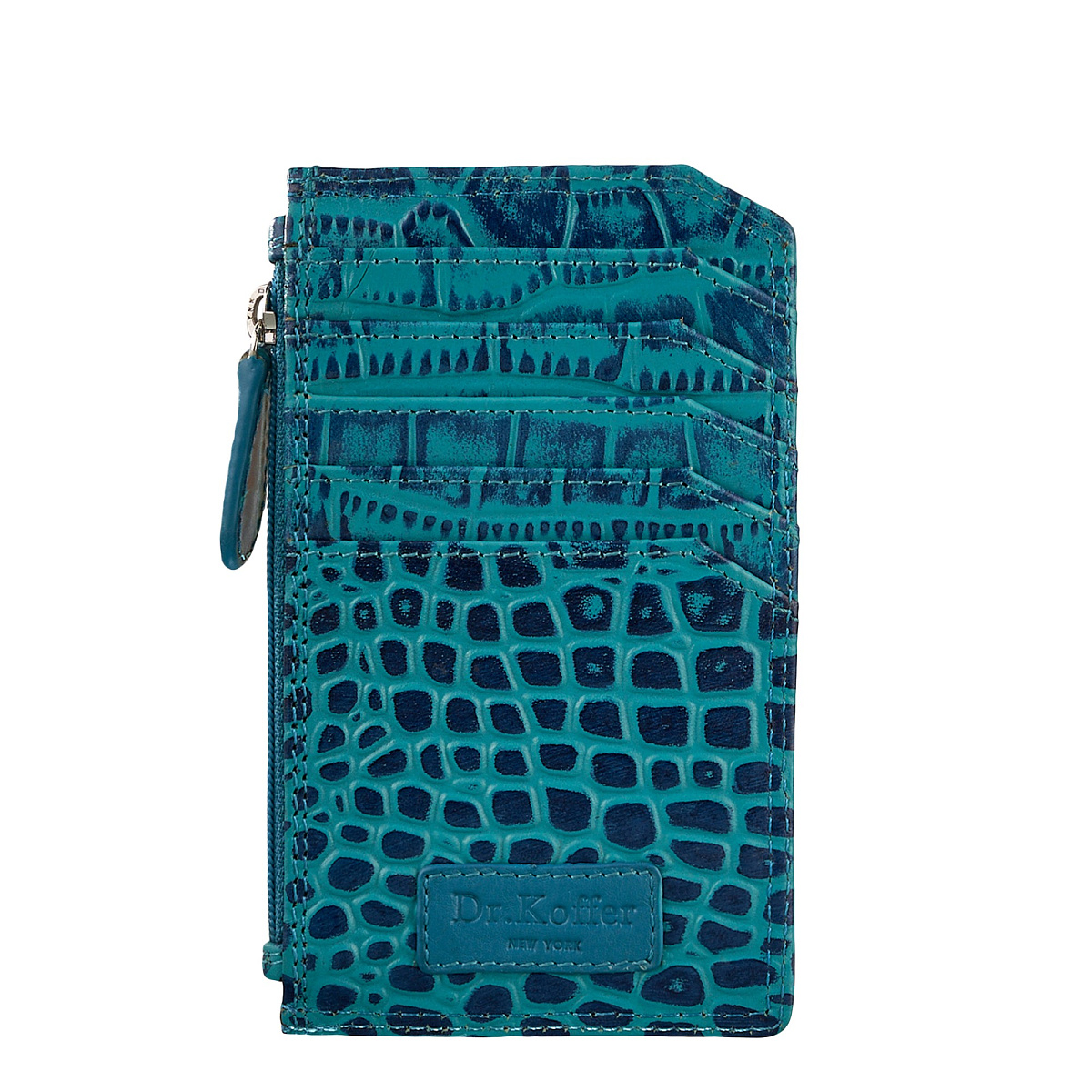 Кредитница Dr.Koffer из натуральной кожи синяя