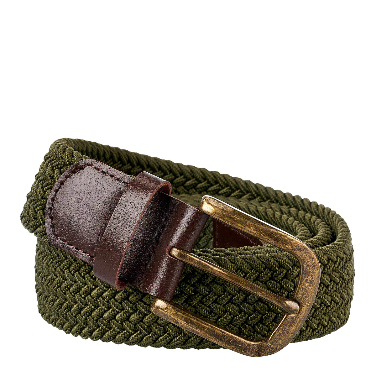 Ремень Dr.Koffer из натуральной кожи и текстиля бежевый