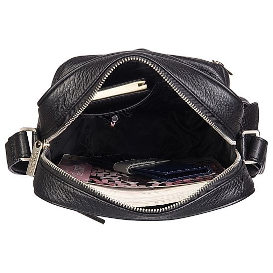 Сумка через плечо Dr.Koffer из натуральной кожи черная