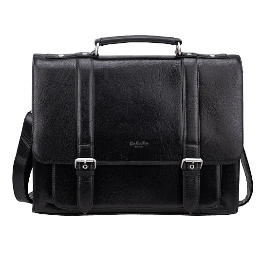 Портфель Dr.Koffer из натуральной кожи черный