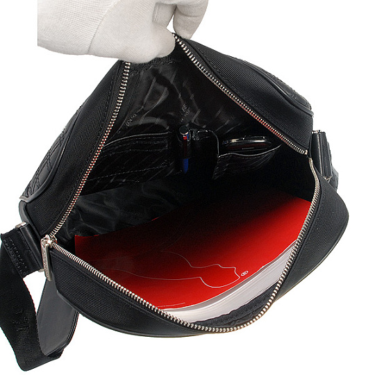 Сумка через плечо Dr.Koffer из натуральной кожи черная