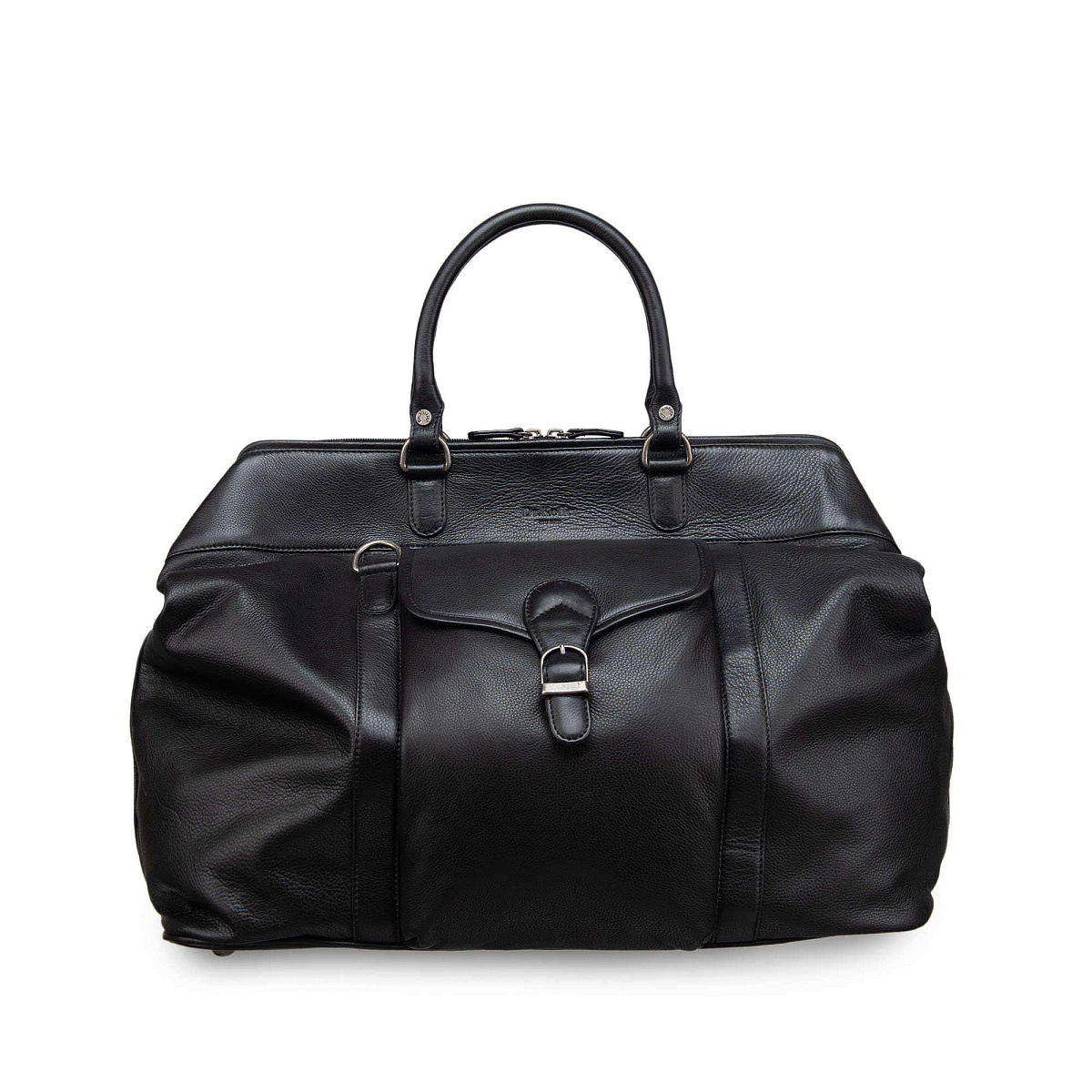 Сумка дорожная Dr.Koffer из натуральной кожи черная