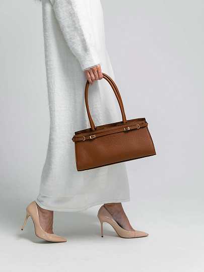 Женская сумка Dr.Koffer из натуральной кожи коричневая