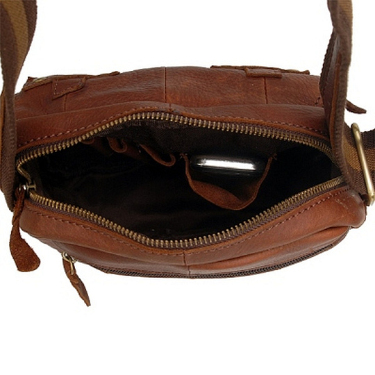 Сумка через плечо Dr.Koffer из натуральной кожи коричневая