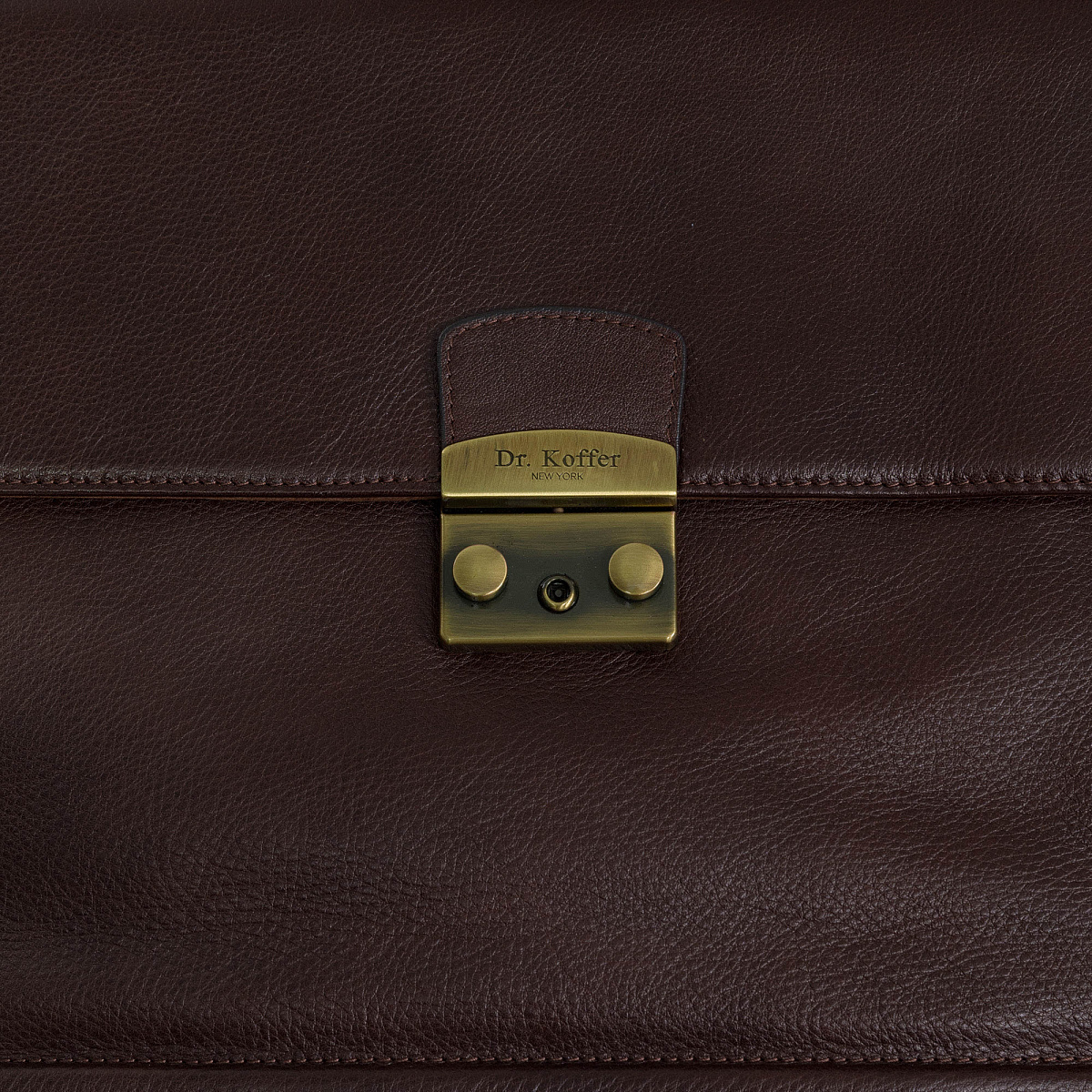 Портфель Dr.Koffer из натуральной кожи темно-коричневый