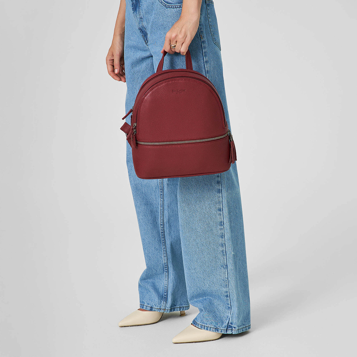 Рюкзак Dr.Koffer из натуральной кожи бордовый