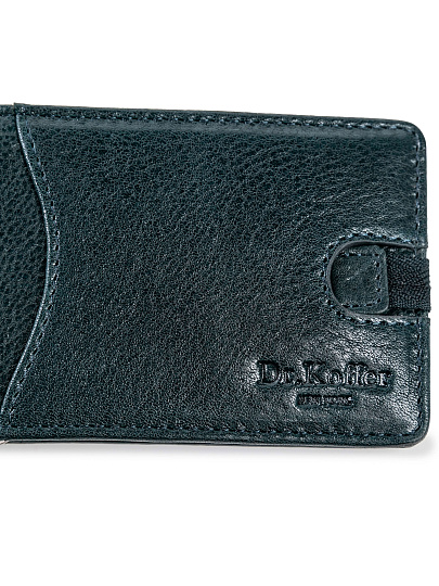 Зажим для денег Dr.Koffer из натуральной кожи синий