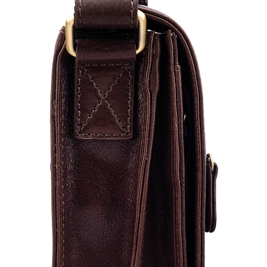 Сумка через плечо Dr.Koffer из натуральной кожи коричневая