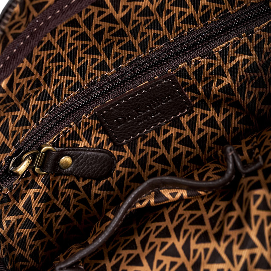 Сумка через плечо Dr.Koffer из натуральной кожи коричневая