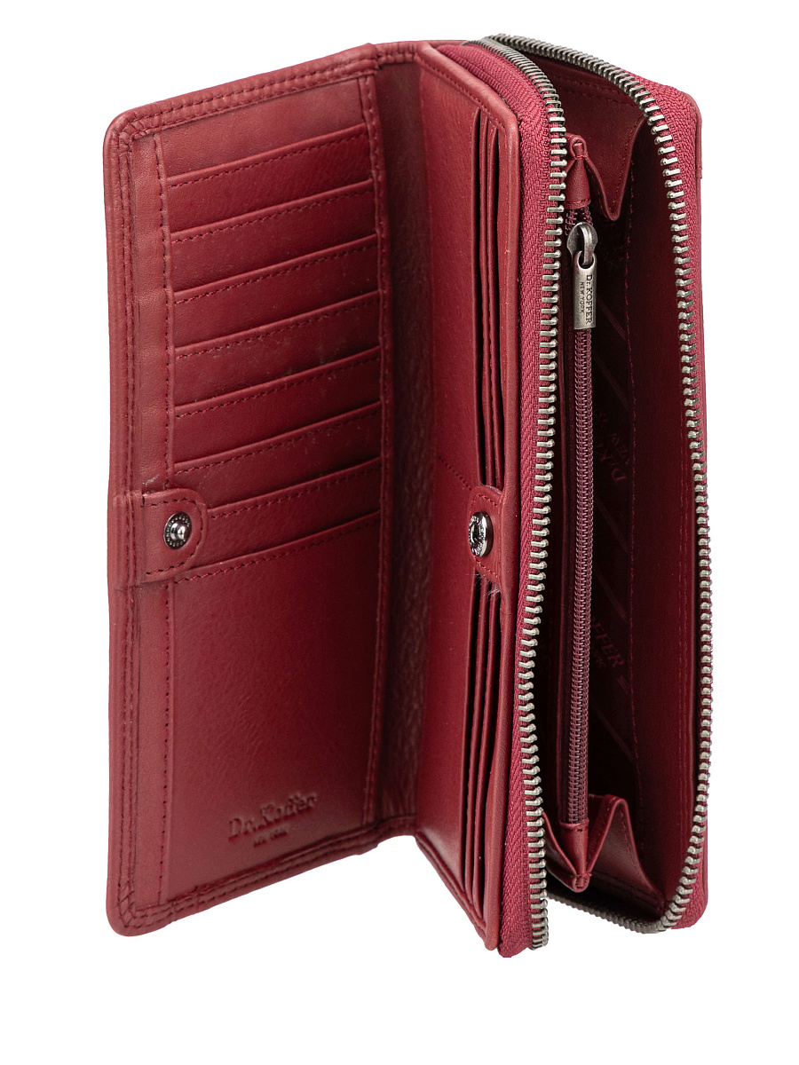 Кошелек Dr.Koffer из натуральной кожи бордовый