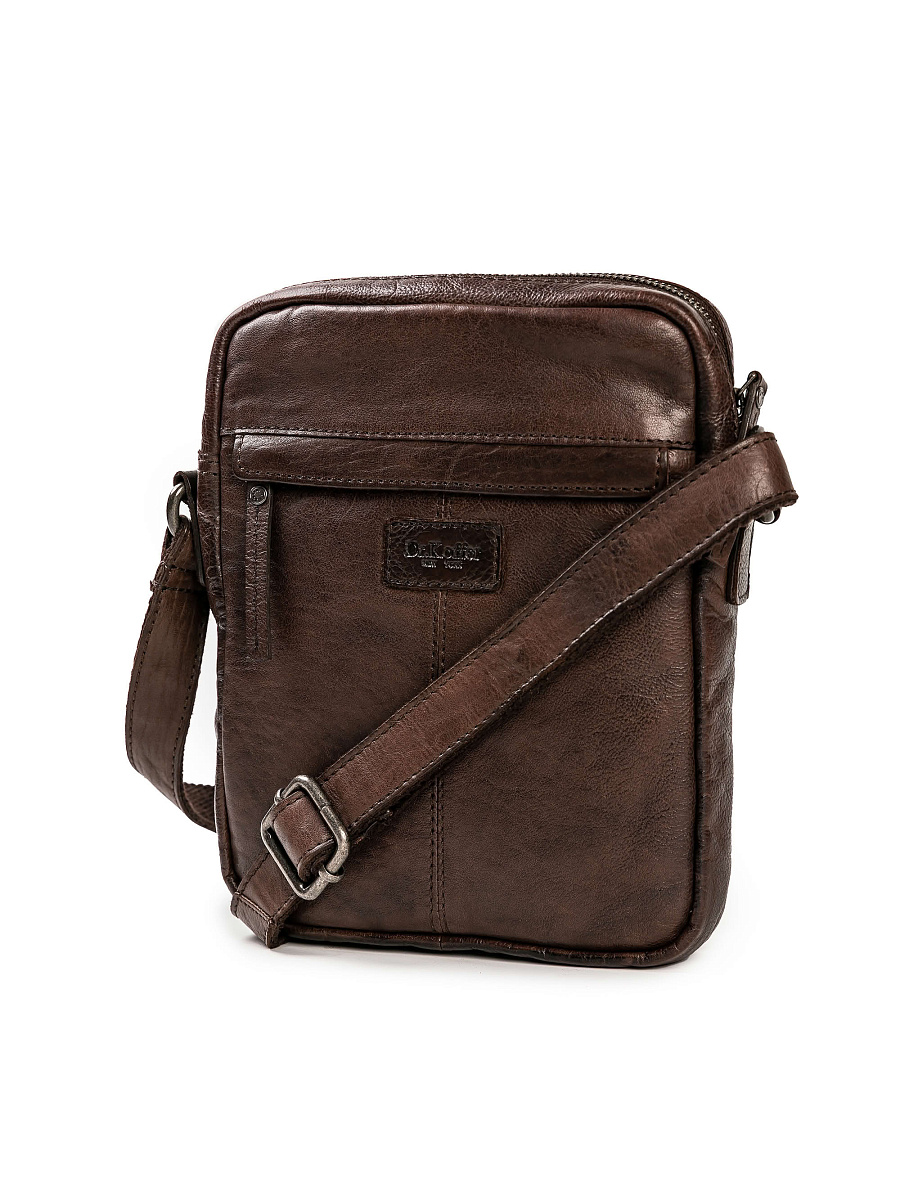 Сумка через плечо Dr.Koffer из натуральной кожи коричневая
