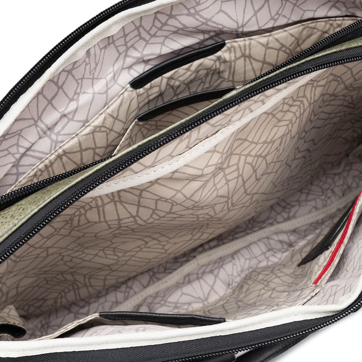 Деловая сумка Dr.Koffer из натуральной кожи зеленая