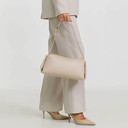 Женская сумка Dr. Koffer из натуральной кожи бежевая