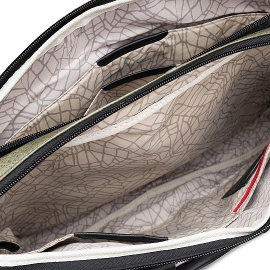 Деловая сумка Dr.Koffer из натуральной кожи зеленая