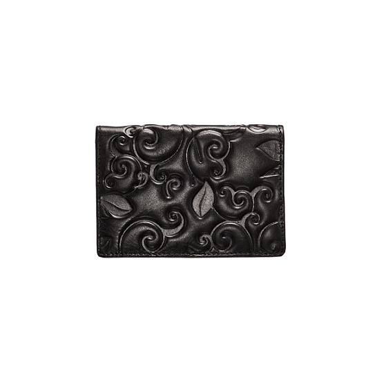 Визитница Dr.Koffer из натуральной кожи черная