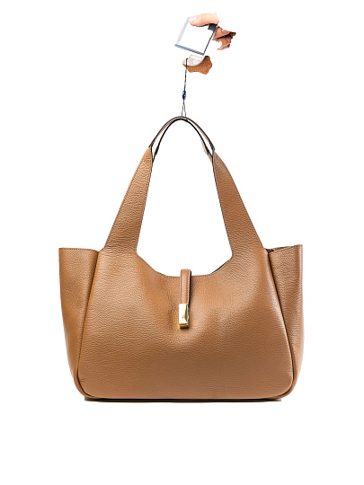 Женская сумка Dr.Koffer из натуральной кожи коричневая