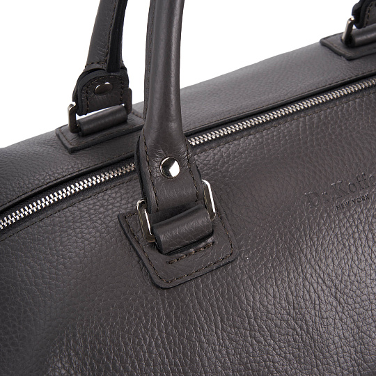 Сумка дорожная Dr.Koffer из натуральной кожи серая