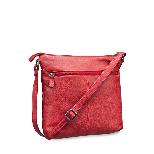 Сумка через плечо Dr.Koffer из натуральной кожи красная
