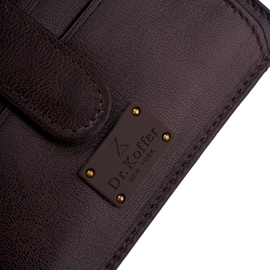Кредитница Dr.Koffer из натуральной кожи коричневая