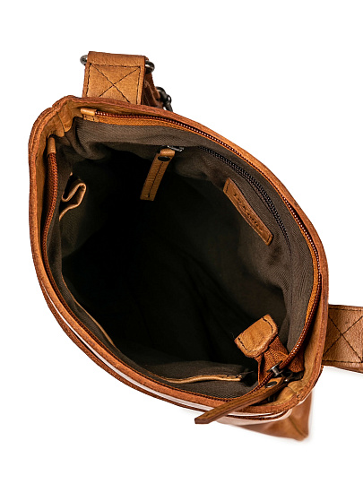 Сумка через плечо Dr.Koffer из натуральной кожи коричневая