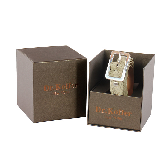 Ремень Dr. Koffer из натуральной кожи бежевый