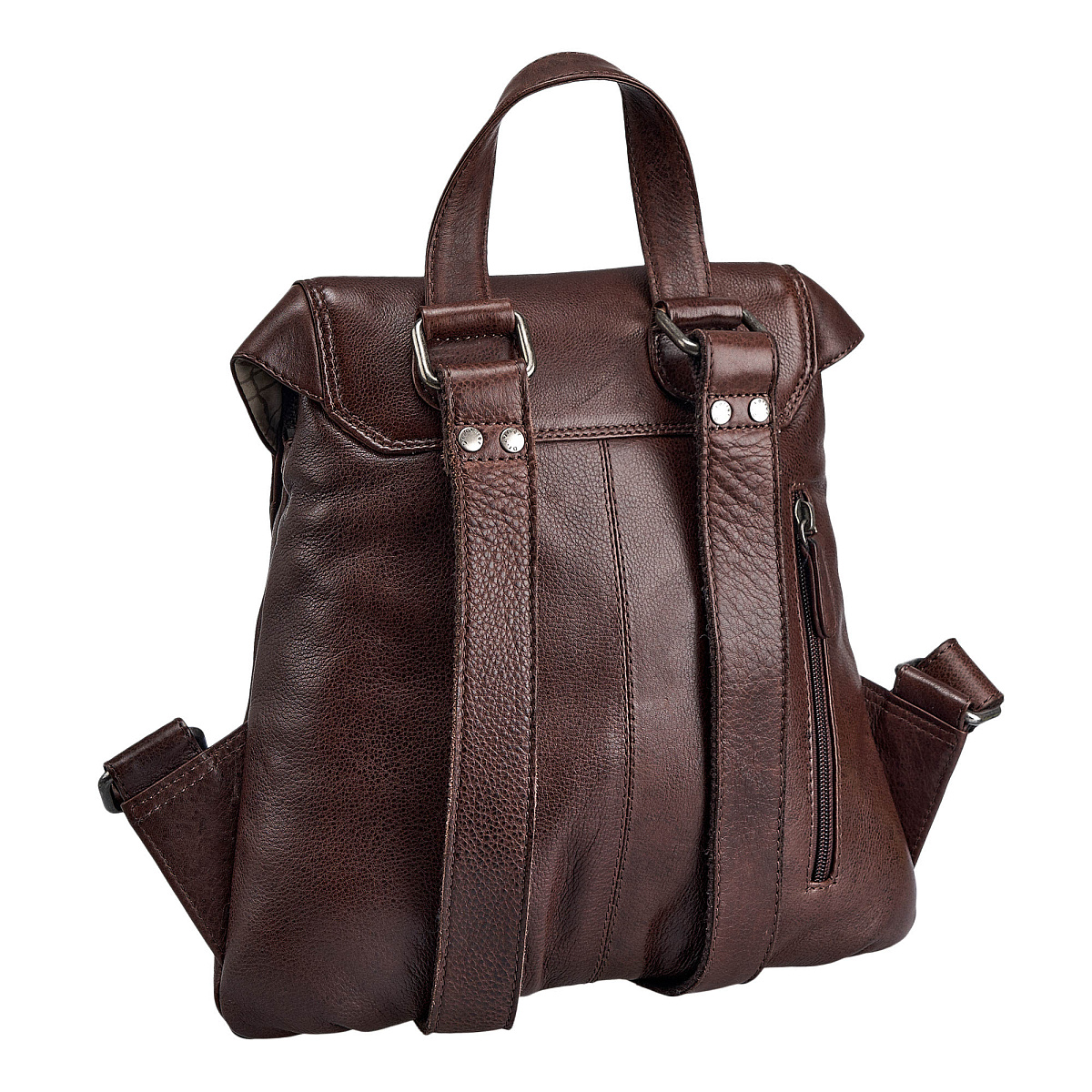 Рюкзак Dr.Koffer из натуральной кожи темно-коричневый