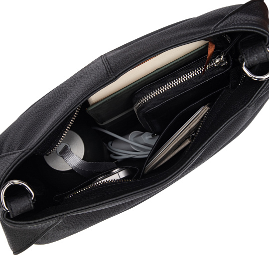 Женская сумка Dr.Koffer из натуральной кожи чёрная