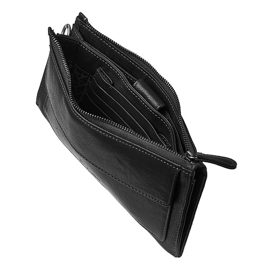 Сумка барсетка из натуральной кожи Dr. Koffer черная