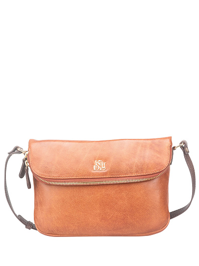 Женская сумка Dr. Koffer из натуральной кожи коричневая